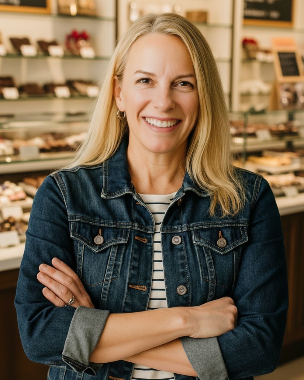 Stephanie Baturoni in her chocolate shop